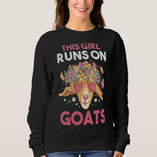 Sudadera Este Chica Corre Con Cabras