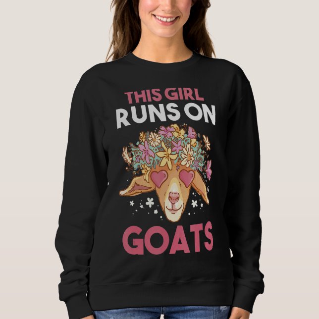 Sudadera Este Chica Corre Con Cabras (Anverso)
