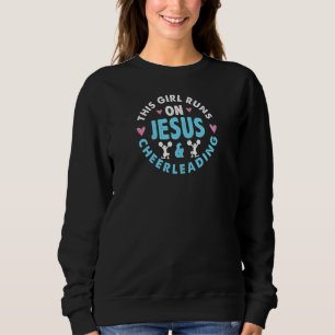 Sudadera Este Chica Corre Sobre Jesús Y El Cristiano C Aleg