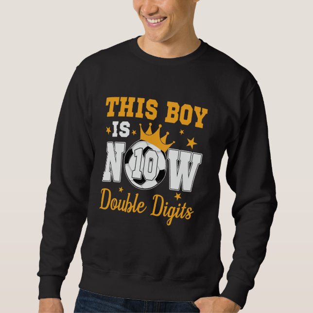 Sudadera Este chico es ahora 10 dígitos dobles 10 cumpleaño (Anverso)
