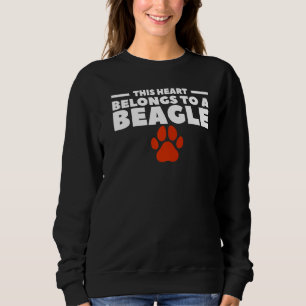Sudadera Este Corazón Pertenece A Un Beagle Para Un Perro 1