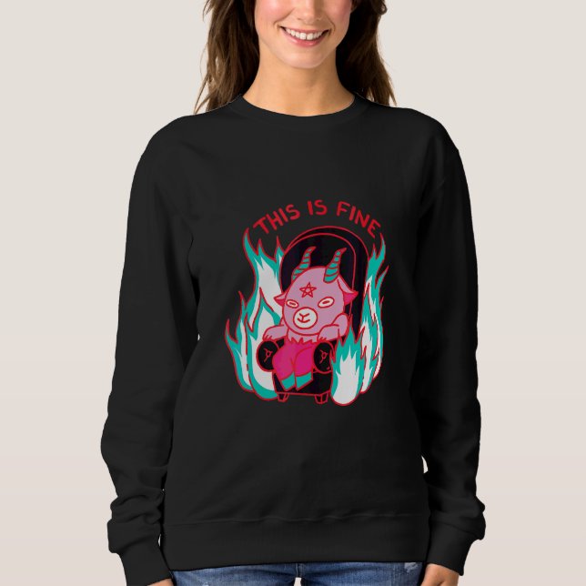 Sudadera Este Diablo de Sofá Relajado Está Bien (Anverso)