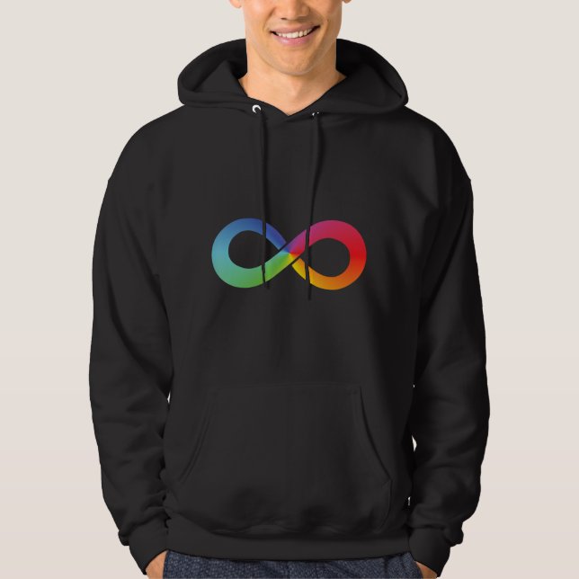 Sudadera Este diseño infinito de arcoiris puede simbolizar  (Anverso)
