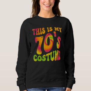 Sudadera Este es el disfraz de mis 70, Groovy Tie Dye Hallo
