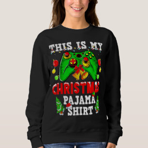 Sudadera Este es el video de Pajama Santa Hat Gamer de mis