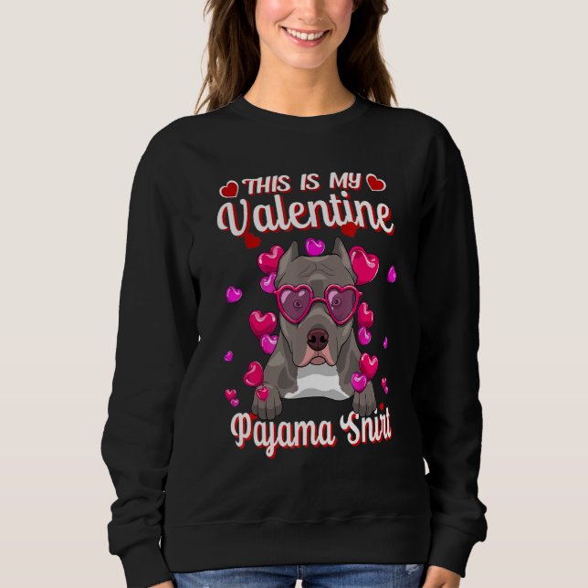 Sudadera Este es mi amante de San Valentín Pajama Shirt Pit (Anverso)