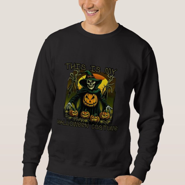 Sudadera Este es mi costiume de halloween, zombie (Anverso)