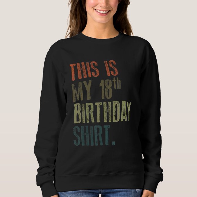 Sudadera Este es mi cumpleaños número 18 (Anverso)