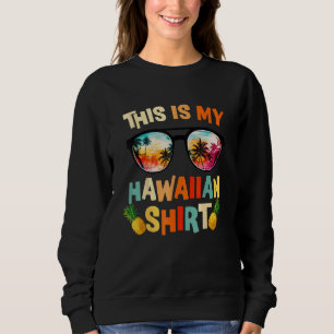 Sudadera Este es mi disfraz de fiesta hawaiana tropical lua