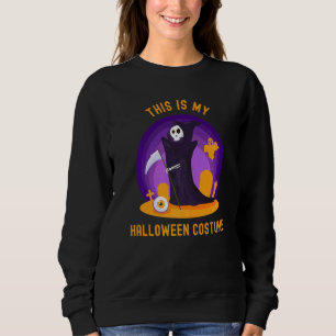 Sudadera Este Es Mi Disfraz De Halloween Cute Asustado Leve