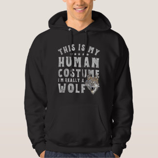 Sudadera Este Es Mi Disfraz De Humano Soy Un Lobo De Hallow
