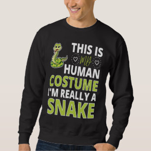 Sudadera Este es mi disfraz de humano, soy una serpiente