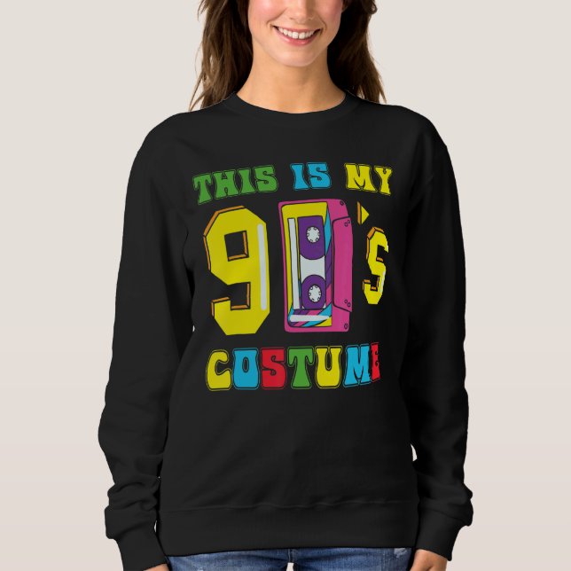 Sudadera Este es mi disfraz de los 90 que amo los 90 (Anverso)