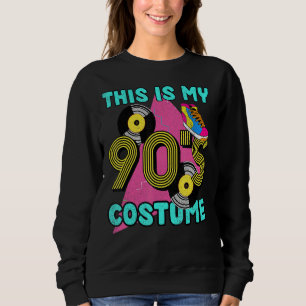 Sudadera Este es mi disfraz de los años 90 del partido temá