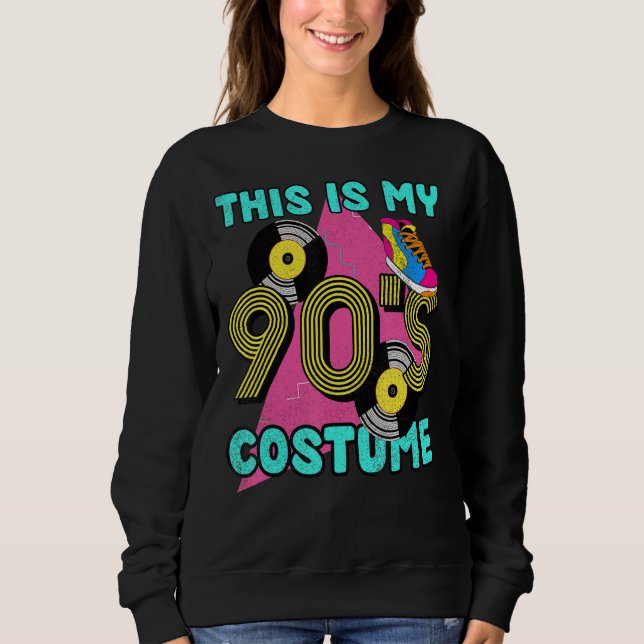 Sudadera Este es mi disfraz de los años 90 del partido temá (Anverso)