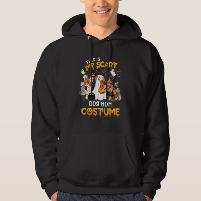 Sudadera Este Es Mi Disfraz De Mamá De Perro Asustadiza (Anverso)