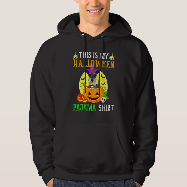 Sudadera Este Es Mi Disfraz De Perro Pajama Schnauzer De Ha (Anverso)