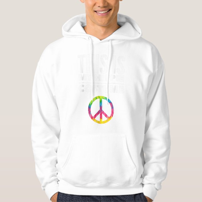 Sudadera Este es mi disfraz hippie Fácil Halloween (Anverso)