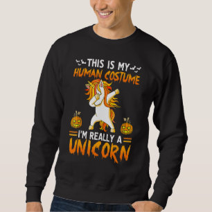 Sudadera Este es mi disfraz humano para el que realmente so