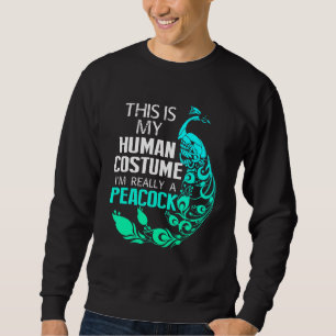 Sudadera Este Es Mi Disfraz Humano. Soy Realmente Un Pavo R