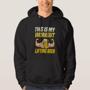 Sudadera Este Es Mi Entrenamiento Levantando Cerveza Bebie