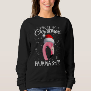 Sudadera Este Es Mi Flamenco De Pijama De Navidad Santa Nav