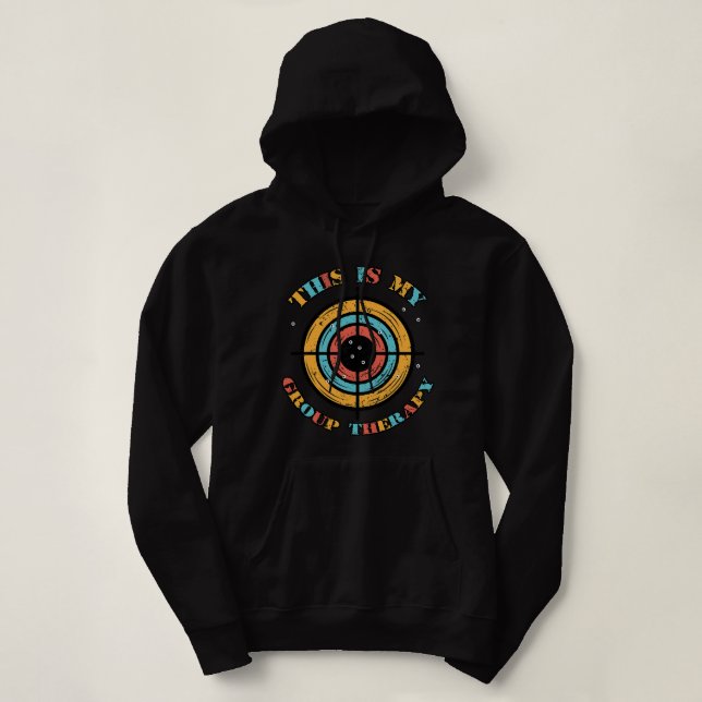 Sudadera Este Es Mi Grupo Terapia Gun Range Target Shooting (Diseño del anverso)