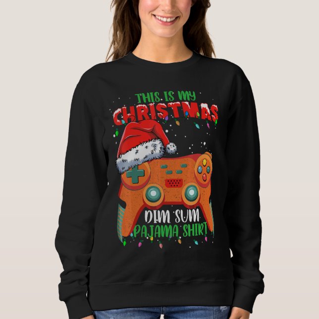 Sudadera Este Es Mi Navidad Controlador De Videojuegos Dim  (Anverso)