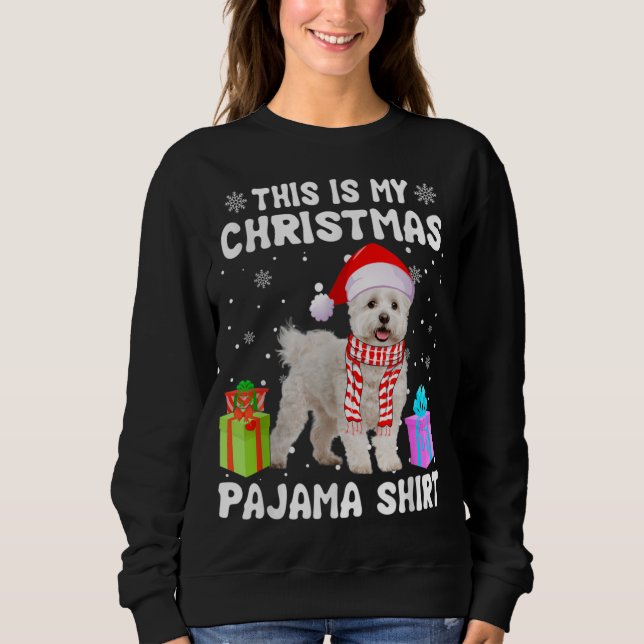 Sudadera Este Es Mi Navidad El Perro Maltés Pajama El Amor  (Anverso)