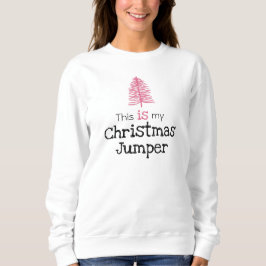 Sudadera Este es mi Navidad Jumper Pink Tree Sweatshirt