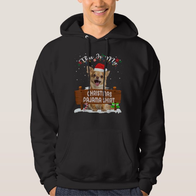 Sudadera Este Es Mi Navidad Pajama Chihuahua Perro Mamá Pap (Anverso)