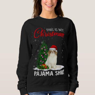 Sudadera Este es mi Navidad Pajama Japonés Chin Xmas Perro
