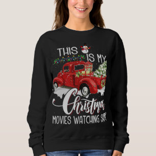 Sudadera Este Es Mi Navidad Pajama Santa Goat Riéndose Rojo