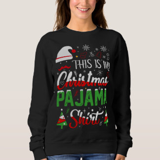 Sudadera Este es mi Navidad Pajama X-mas Light Santa Flam