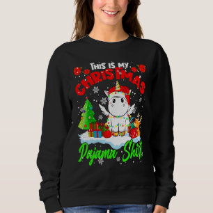 Sudadera Este es mi Navidad Pajama Xmas Luces Santa Unic