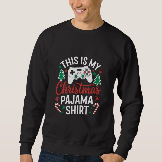 Sudadera Este Es Mi Navidad Pajamas Gamer Squad Xmas 2024 (Anverso)