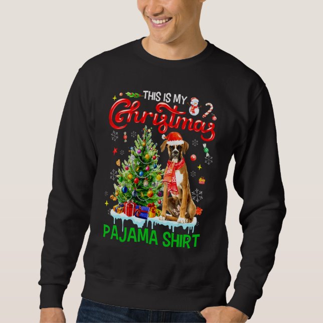 Sudadera Este es mi pijama de Navidad   Boxer Bufanda Santa (Anverso)