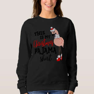 Sudadera Este Es Mi Pijama De Navidad Flamenco Sombrero De 