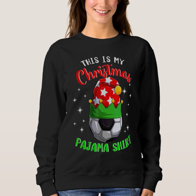 Sudadera Este Es Mi Pijama De Navidad  Gorra De Duendes De  (Anverso)
