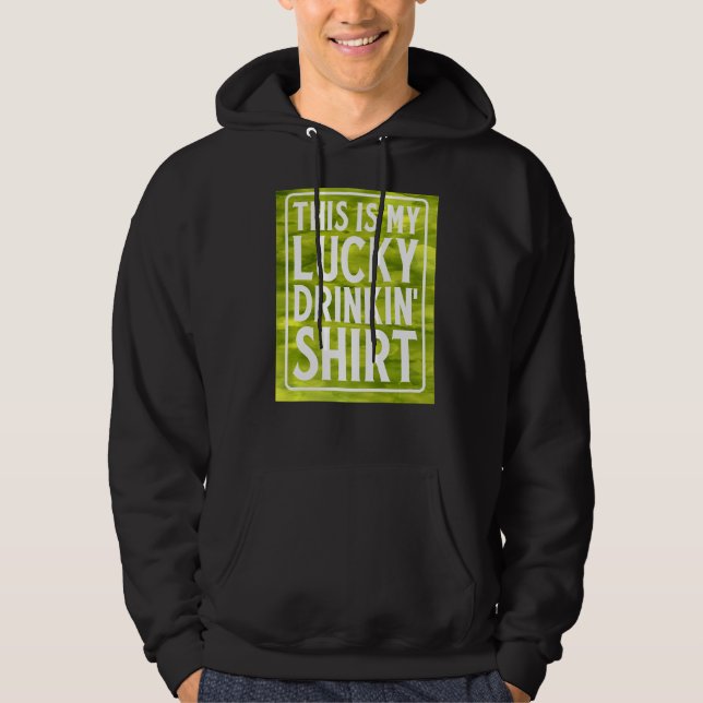 Sudadera Este Es Mi Suerte Beer Verde Whiskey (Anverso)
