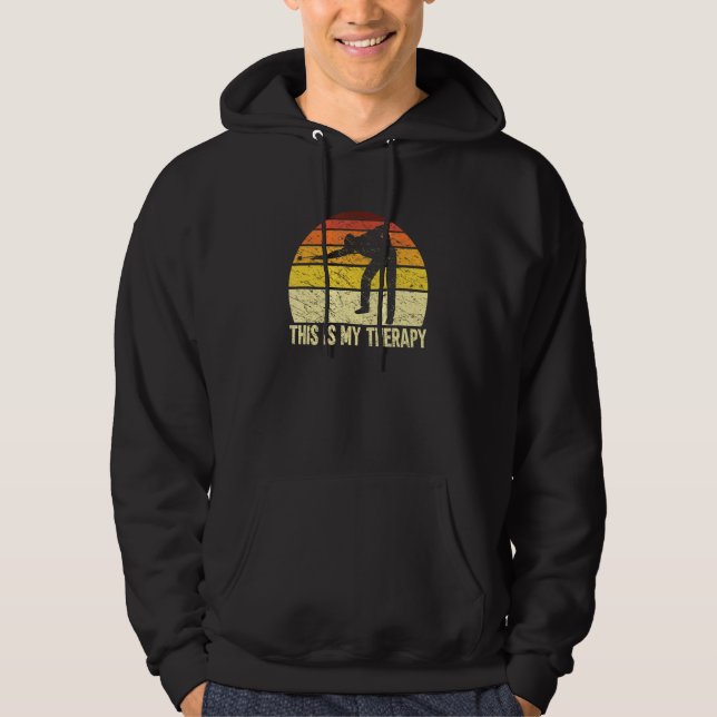 Sudadera Este Es Mi Terapia Retro Billiards Player Pool Sno (Anverso)