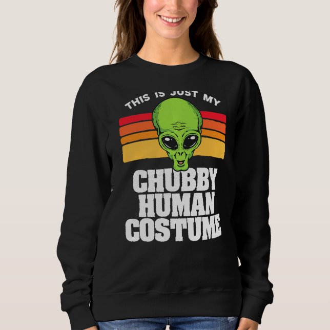 Sudadera Este Es Sólo Mi Costume Humano Chubby Gracioso Al (Anverso)