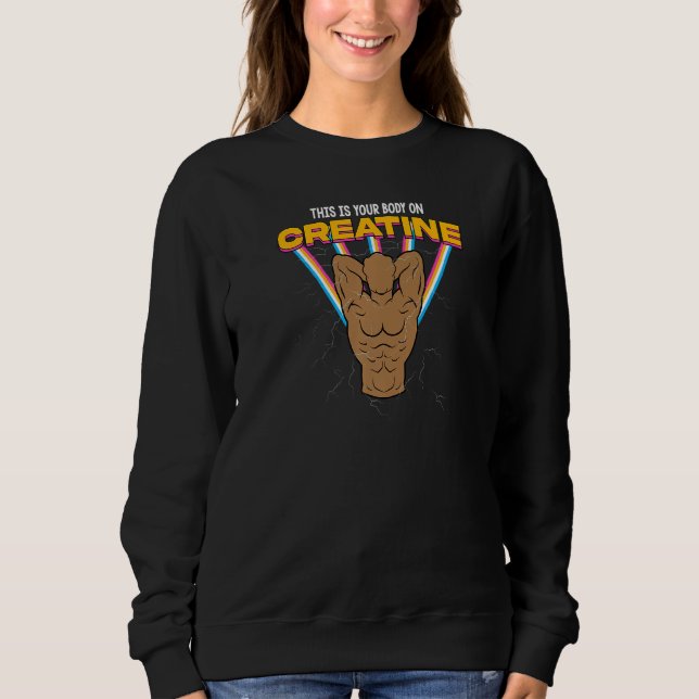 Sudadera Este Es Su Cuerpo En El Gym Weightli Creatina Work (Anverso)