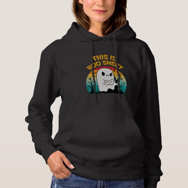 Sudadera este es un disfraz retro de fantasma de Halloween  (Anverso)