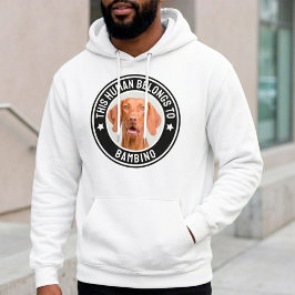 Sudadera Este Humano Pertenece Al Perro Foto Personalizada 