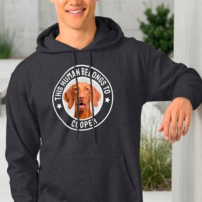 Sudadera Este Humano Pertenece Al Perro / Gato - Foto De Ma (This human belongs to dog custom photo hoodie)