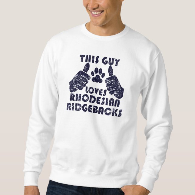 Sudadera Este individuo ama Rhodesian Ridgebacks (Anverso)