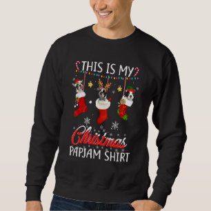 Sudadera Este Navidad Pajama Boston Perro En Calcetines Per
