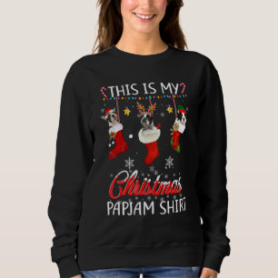 Sudadera Este Navidad Pajama Boston Perro En Calcetines Per