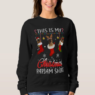 Sudadera Este Navidad Perro Alemán Pajama En Perro Calcetin